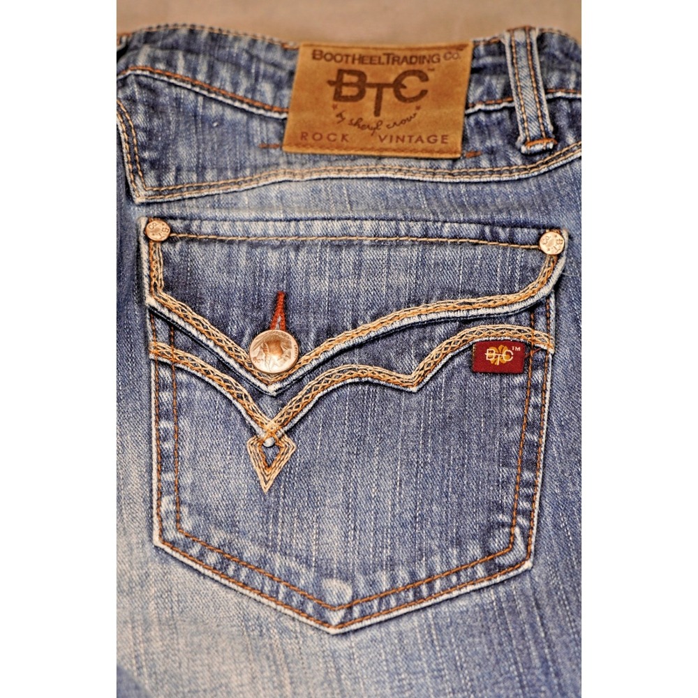 Bootheel Trading Co Rock Vintage Fontana Womens Jeans 30/8 x 32 Flap‎ Pockets